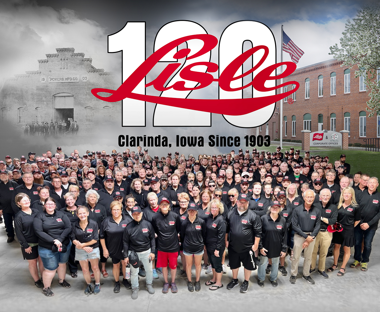 Photo of Lisle employees in 2013