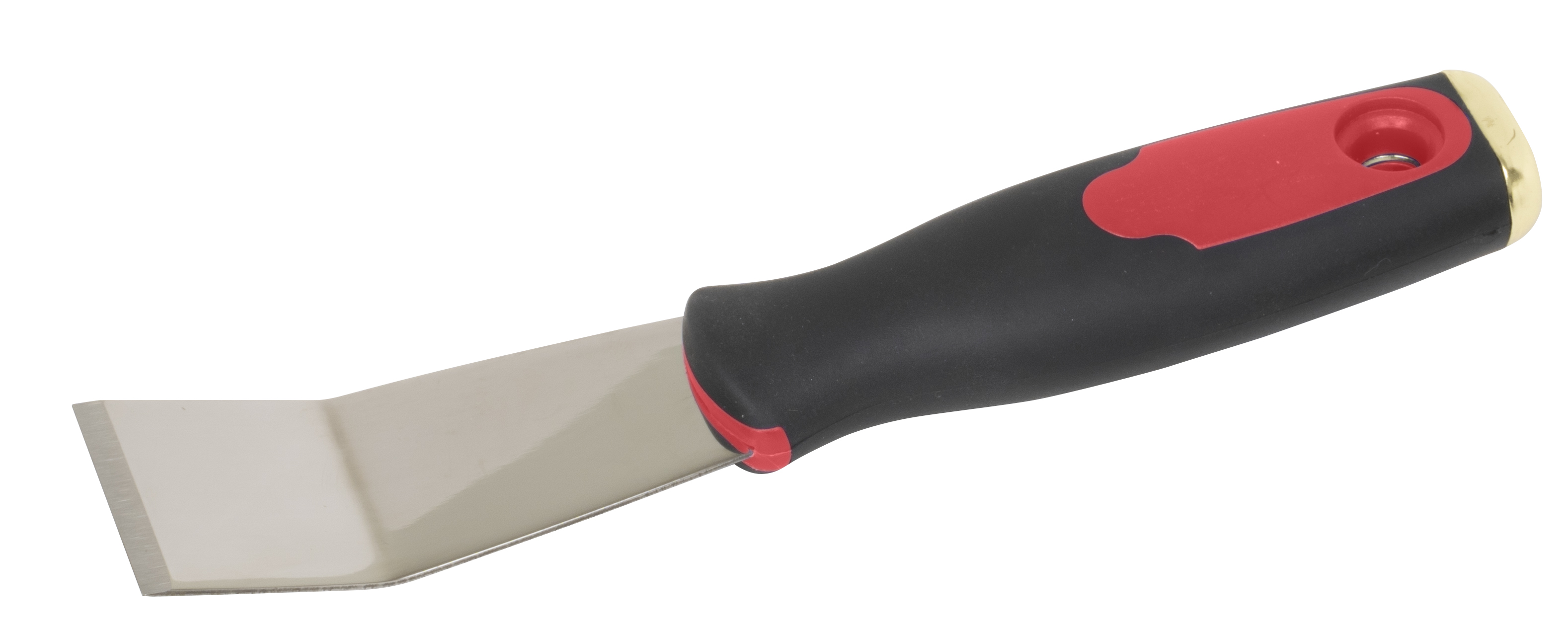 MSC1R - Stainless steel scraper with 51'' aluminum handle and red plastic  grip